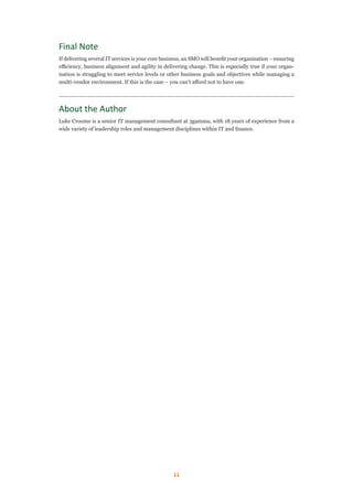 The Service Management Office - Driving it performance in the face of ...