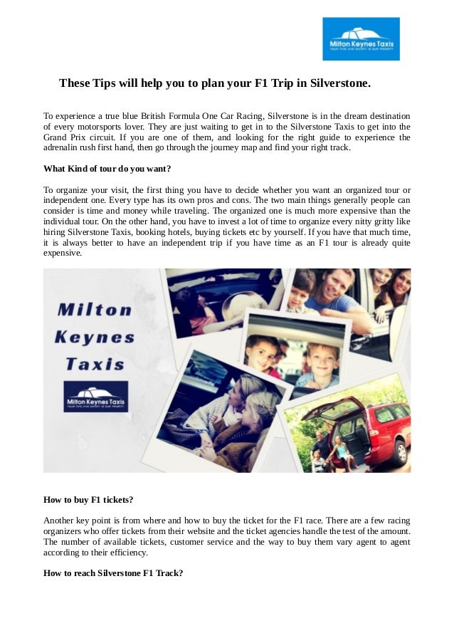 These Tips Will Help You To Plan Your F1 Trip In Silverstone