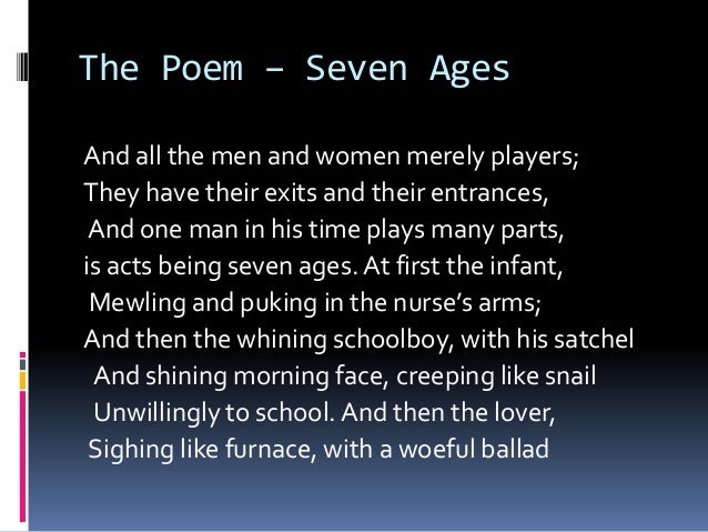 The Seven Ages By William Shakespeare