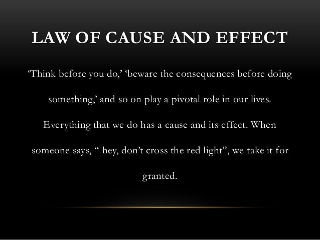three rules of causality