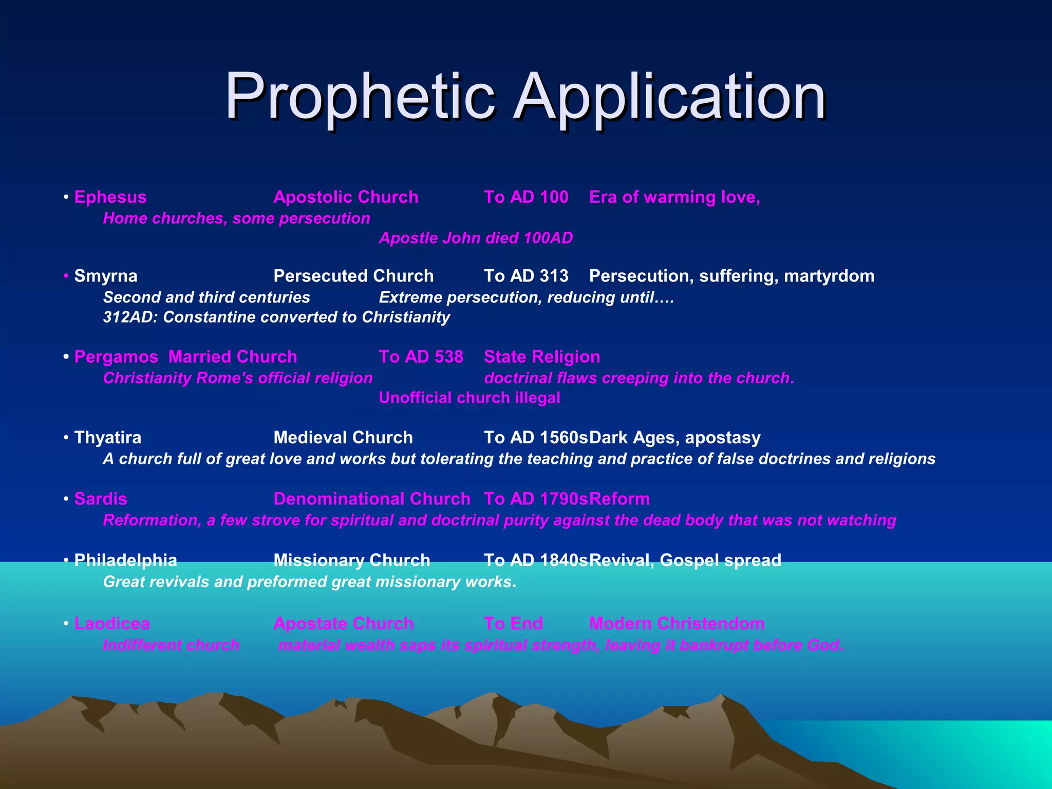 The Seven Churches of Revelation PPT Christianity Religion