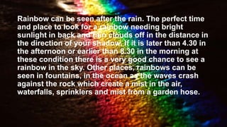 The Seven Colours of The Sky | PPTX