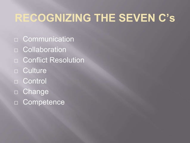 THE SEVEN C’S IN NURSE/PHYSICIAN RELATIONSHIP - By Joyce Asabor | PPT