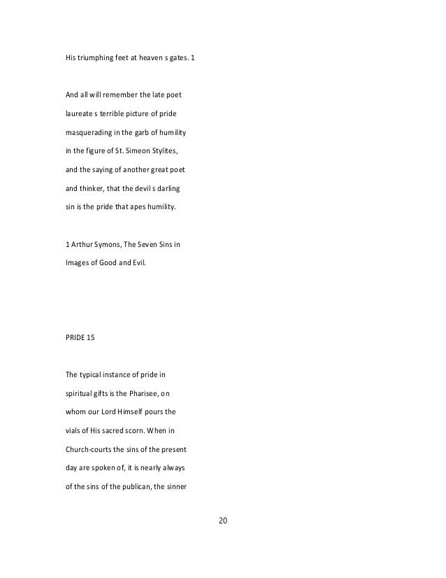 Famous poems about the seven deadly sins