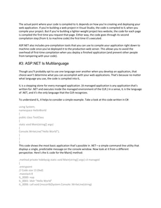 The Seven Pillars Of Asp.Net