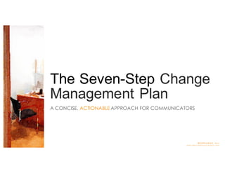 The Seven-Step Change
Management Plan
A CONCISE, ACTIONABLE APPROACH FOR COMMUNICATORS
© CO R PL AN DI A 2 0 1 5
www. welc o met o c o r p la nd ia. c o m
 