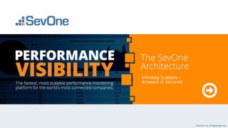 © SevOne, Inc. All Rights Reserved. 
The SevOne Architecture 
Infinitely Scalable – 
Answers in Seconds  