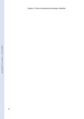 Chapitre 3 - Choix et construction des ontologies : MeatOnto
tel-00328114, version 1 - 9 Oct 2008




                                       76
 