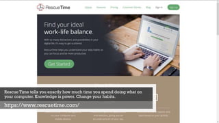 Rescue Time tells you exactly how much time you spend doing what on
your computer. Knowledge is power. Change your habits.
https://www.rescuetime.com/
 