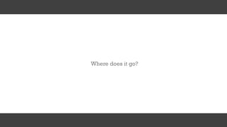 Where does it go?
 