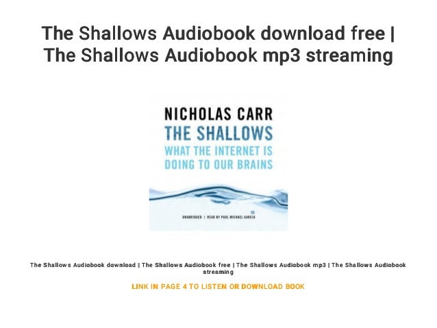 The Shallows Audiobook Download Free The Shallows Audiobook Mp3 Str
