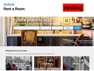 Airbnb
Rent a Room renting
 