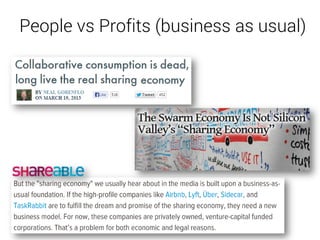 People vs Profits (business as usual)
 