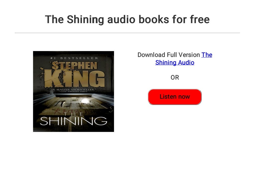 the shining audiobook free