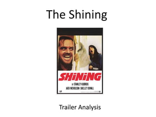 The Shining




  Trailer Analysis
 