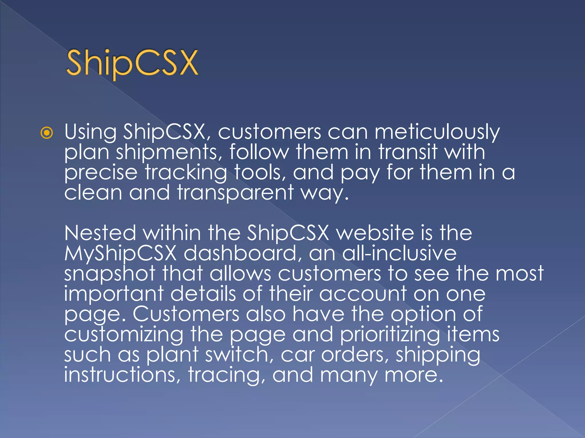 The ShipCSX Resource