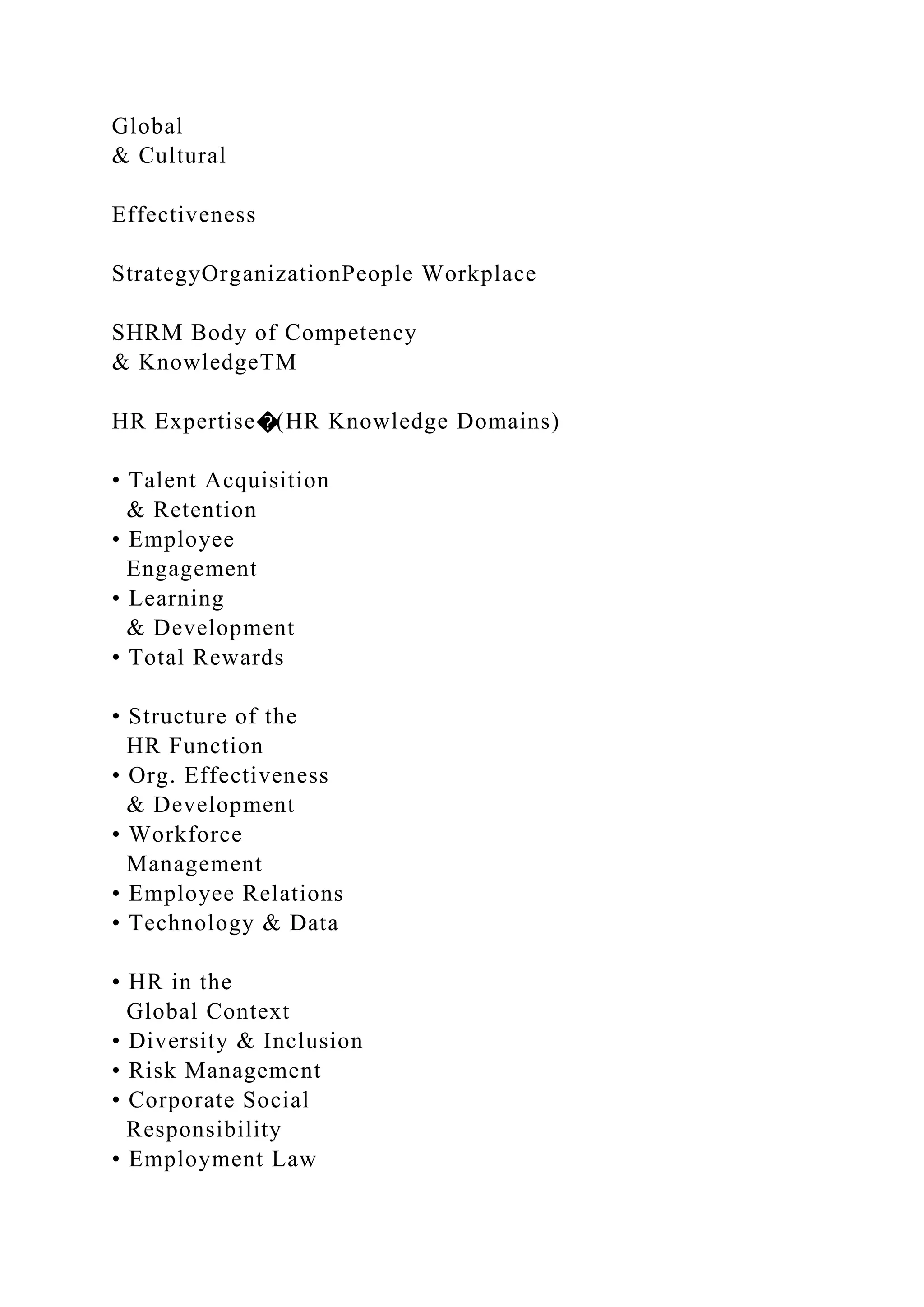 The SHRM Body of Competency and Knowledge™This docum.docx