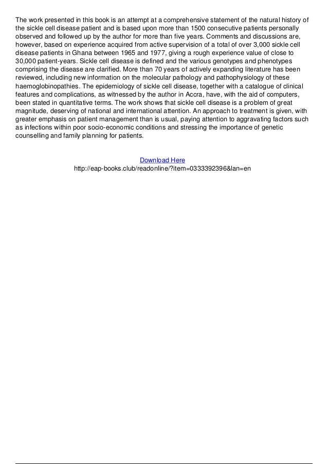 sickle cell disease and dating Sickle cell program • if you’re dating, decide when you are ready to talk about sickle cell disease and, if he or she is ready. sickle cell disease and dating Sickle cell program • if you’re dating, decide when you are ready to talk about sickle cell disease and, if he or she is ready.
