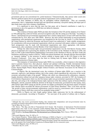 The significance and limits of ngos in human rights protection in ...