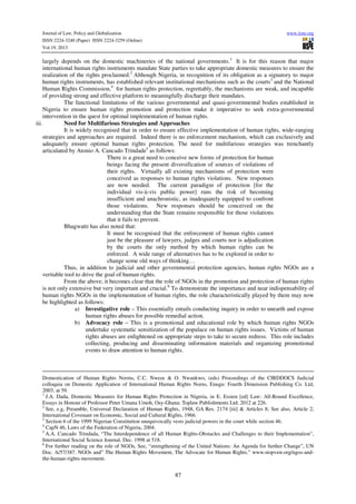 The significance and limits of ngos in human rights protection in ...