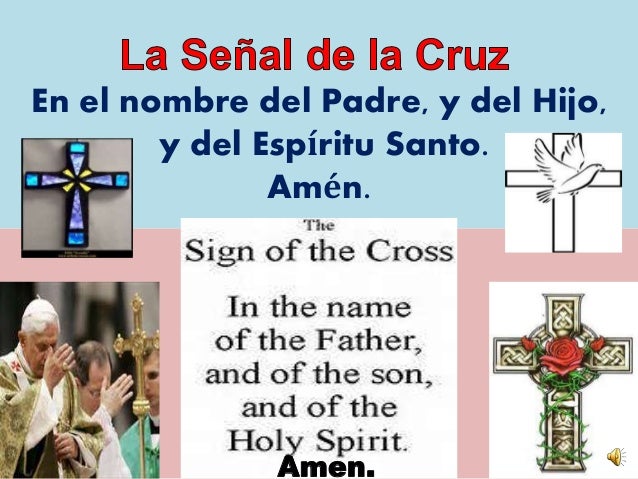 The sign of the cross in English and Spanish
