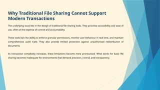 Unsecure Files Silent breaches occur through unsecured file sharing tools | PPTX