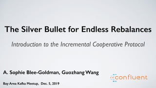 A. Sophie Blee-Goldman, Guozhang Wang
Bay Area Kafka Meetup, Dec. 5, 2019
The Silver Bullet for Endless Rebalances
Introduction to the Incremental Cooperative Protocol
 