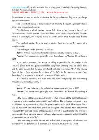 THE SIMILARITIES AND DIFFERENCES BETWEEN THE PASSIVE VOICE IN ENGLISH ...