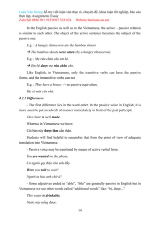 THE SIMILARITIES AND DIFFERENCES BETWEEN THE PASSIVE VOICE IN ENGLISH ...