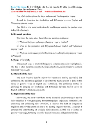 THE SIMILARITIES AND DIFFERENCES BETWEEN THE PASSIVE VOICE IN ENGLISH ...