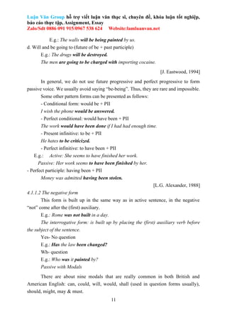 THE SIMILARITIES AND DIFFERENCES BETWEEN THE PASSIVE VOICE IN ENGLISH ...