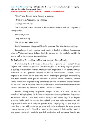 THE SIMILARITIES AND DIFFERENCES BETWEEN THE PASSIVE VOICE IN ENGLISH ...