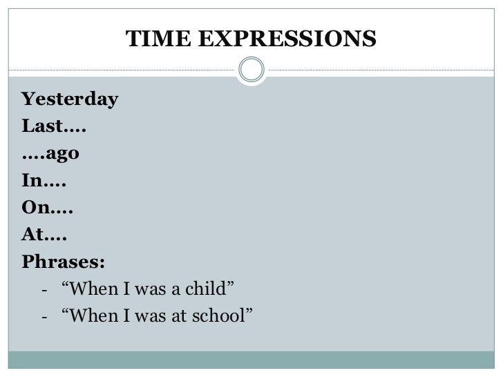 The simple past tense
