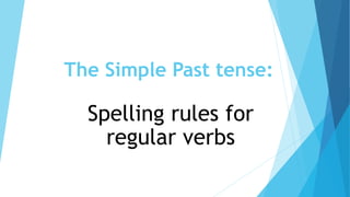 The Simple Past tense:
Spelling rules for
regular verbs
 