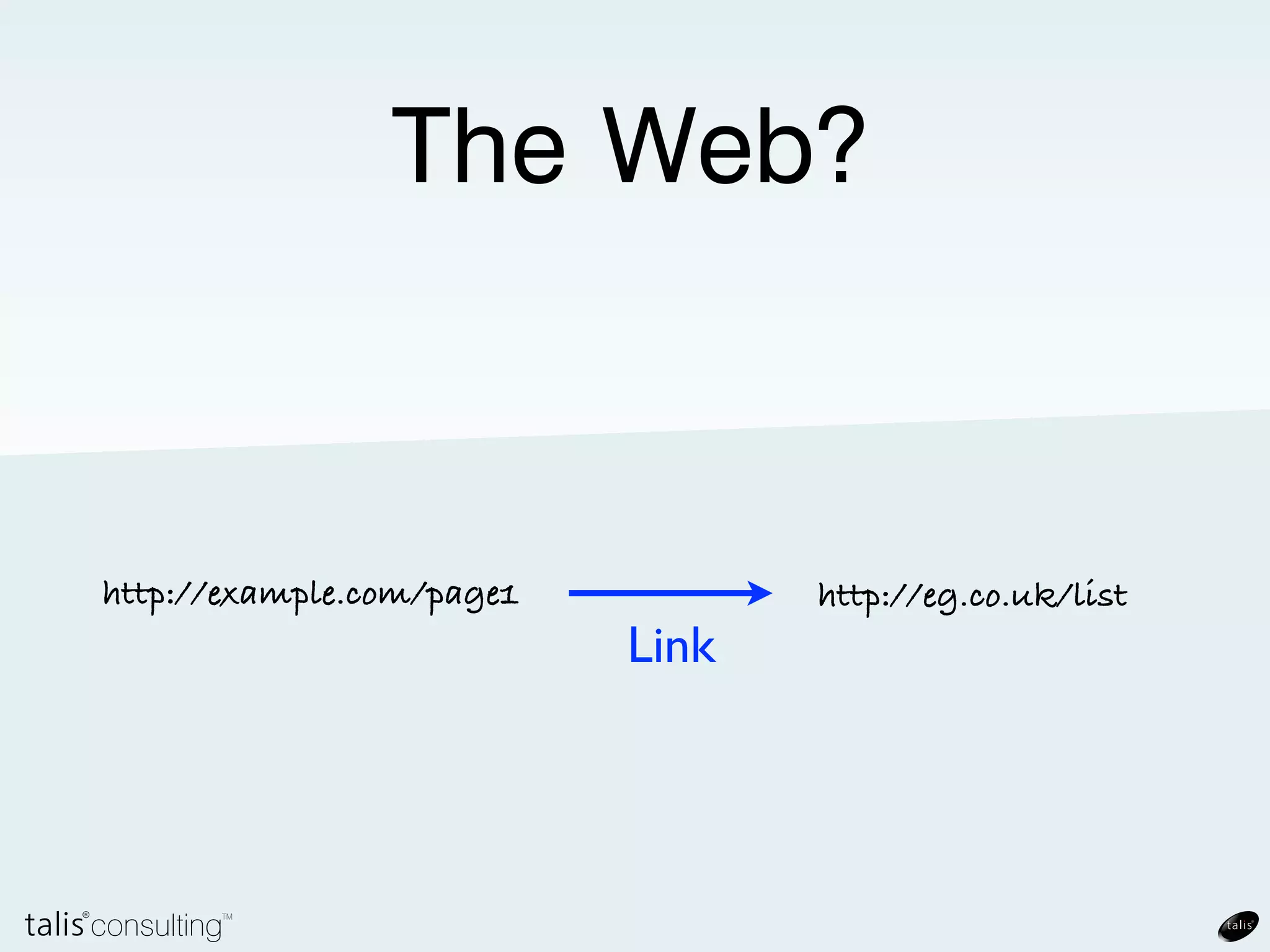 The Web?
     HTML          http   URL
Text text text
text text link
text. Text, text
text text, text.
Text text - text
text - text text
text.
 Document
 