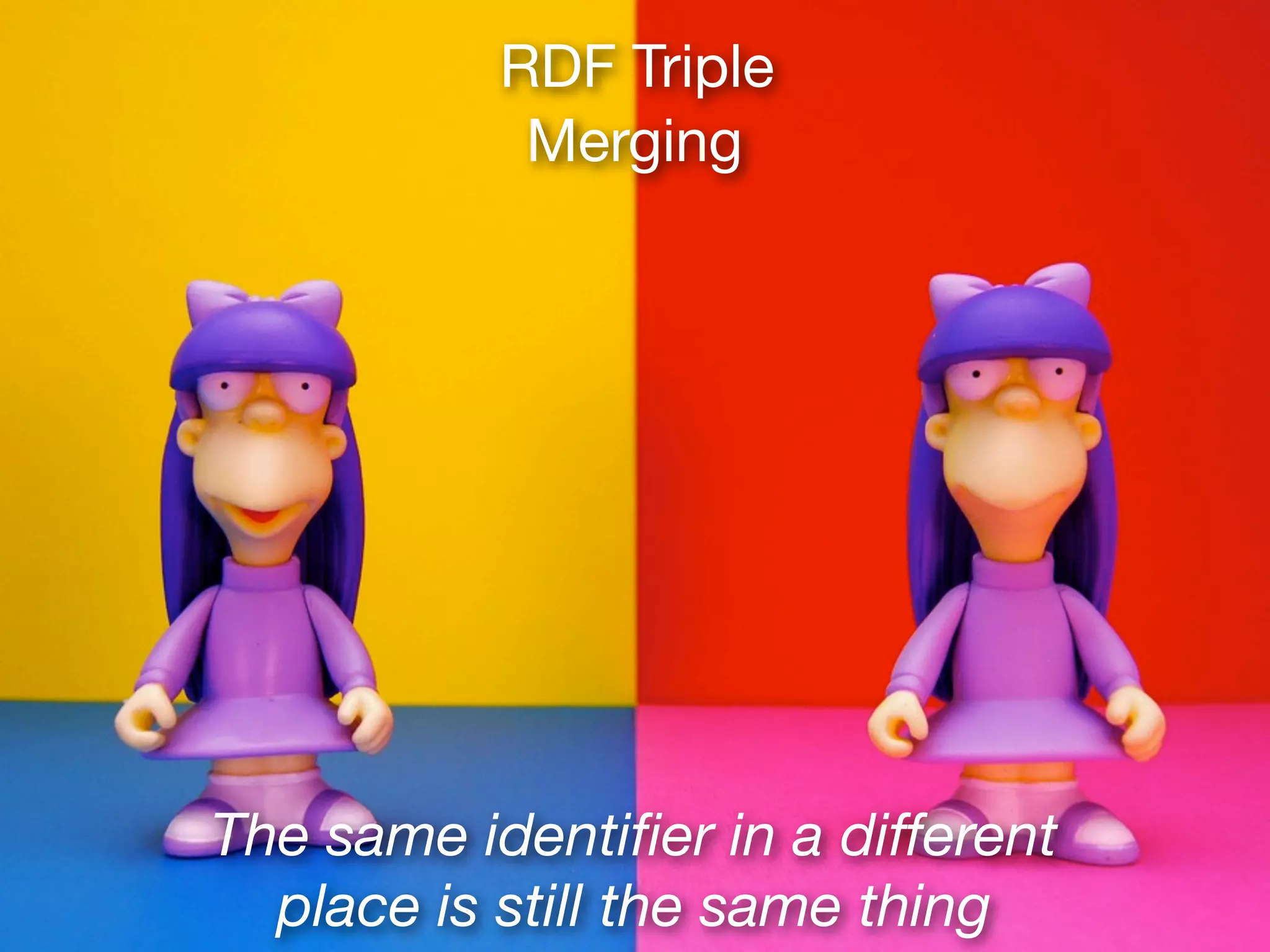 RDF Triple


      Thing           property      value
      Thing           property      Thing

../person/A hasParent ../person/B

../person/B   name       “Eric”
 