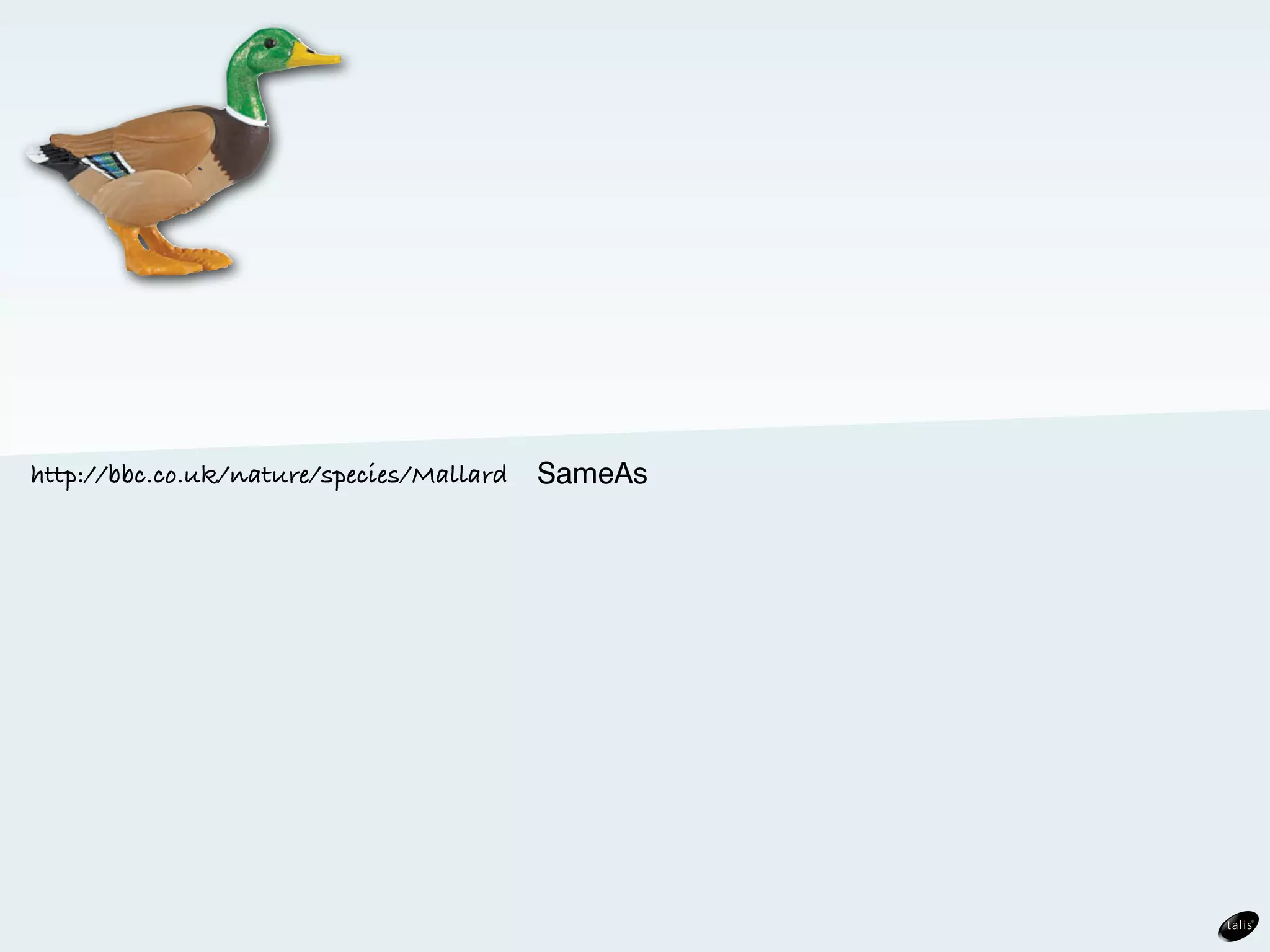 http://bbc.co.uk/nature/species/Mallard   SameAs
 