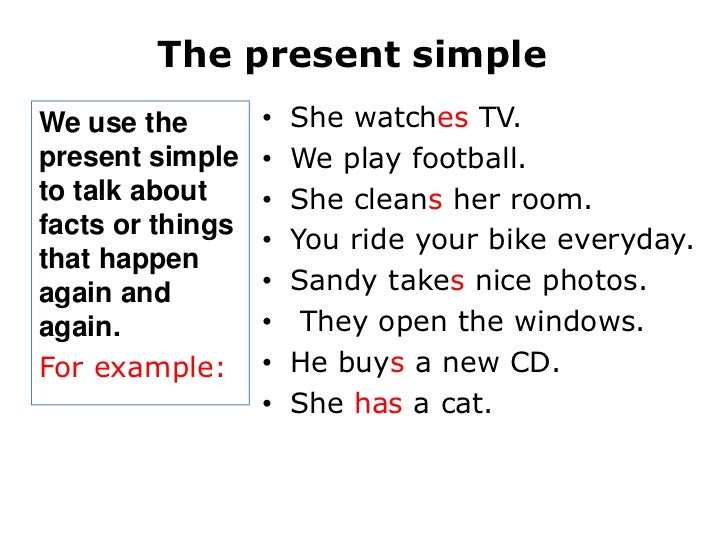 The simple present