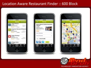 Location Aware Restaurant Finder :: 600 Block 