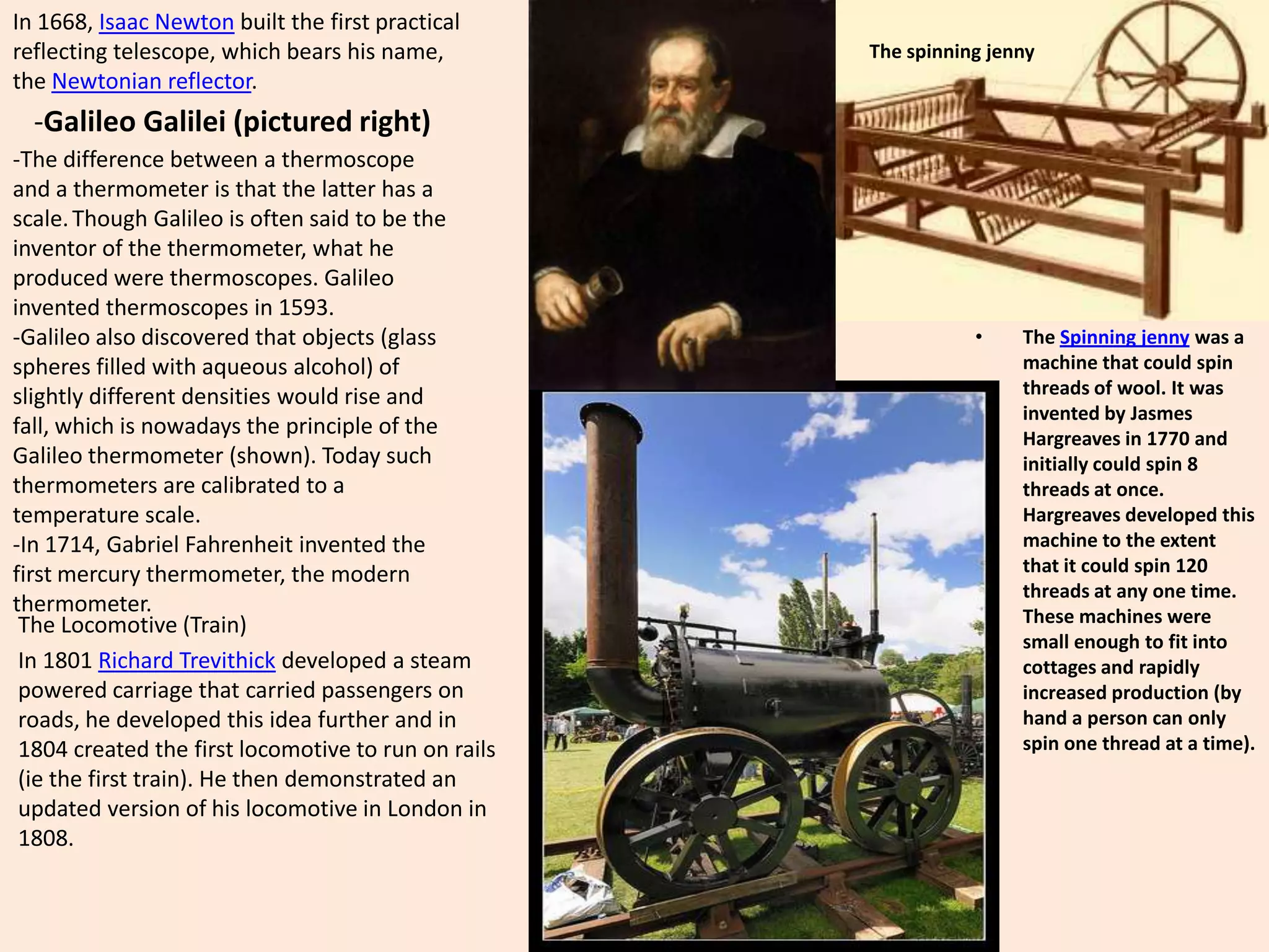 The Modern EraModern era: The twentieth century saw such an overwhelming rate of new inventions. The Wright brother’s demonstration that an aircraft capable of flight was possible in 1903 and only 72 years later man set foot on the moon. There many other extremely important inventions like the silicon chip semiconductor that ultimate led to the computer. All of these and the many others made life in the twentieth century far easier than that of the other previous eras. Other important examples are…The silicon chip was invented in 1961 by two American electrical engineers, Jack Kilby and Robert Noyce.Their creation revolutionized and miniaturized technology and paved the way for the development of the modern computer.Until the chip was invented, most electrical devices were constructed using bulky, power-hungry vacuum tube technology.(left) Jack KilbyWilbur and Orville Wright (Left) Henry Ford’s assembly like in Dearborn, Michigan.Henry Ford (1863-1947) invented an improved assembly line and installed the first conveyor belt-based assembly line in his car factory in Ford's Highland Park, Michigan plant, around 1913-14. The assembly line reduced production costs for cars by reducing assembly time. Invented Mass production.