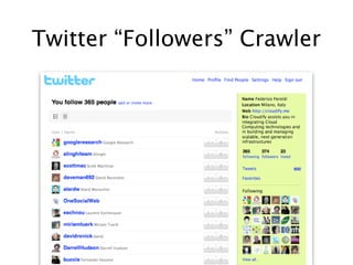 Twitter “Followers” Crawler
 