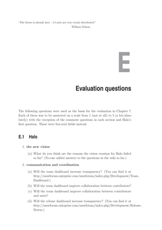 Collaborative and transparent Free Software development