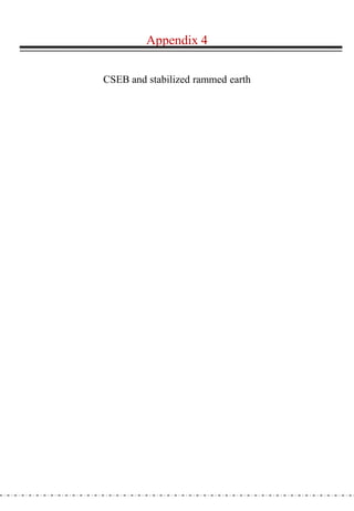 Appendix 4

CSEB and stabilized rammed earth
 