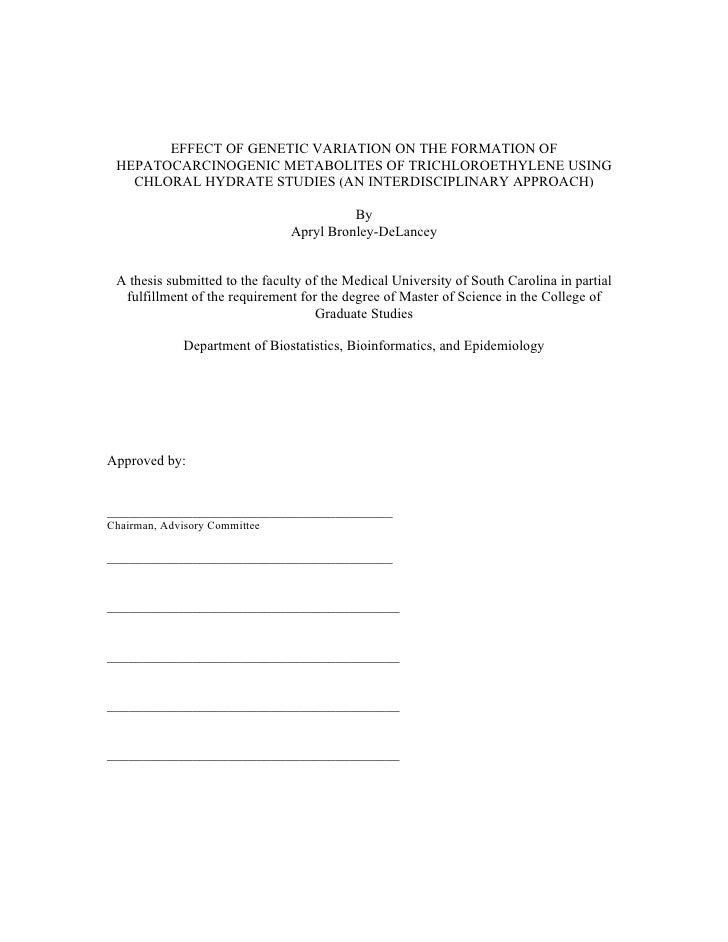 Statistics masters thesis