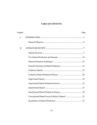 Economic Feasibility of Ethanol Production - Thesis (PDF) | PDF