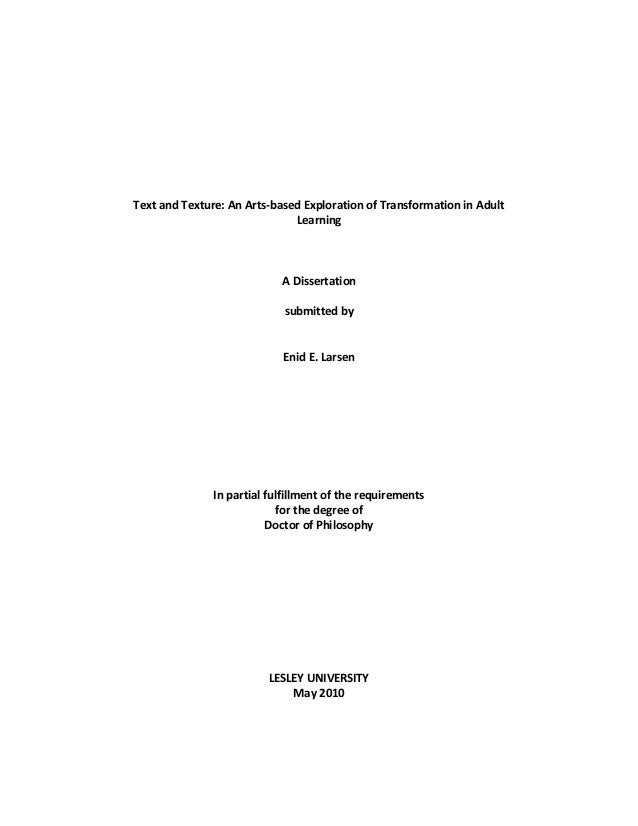 Phd thesis art