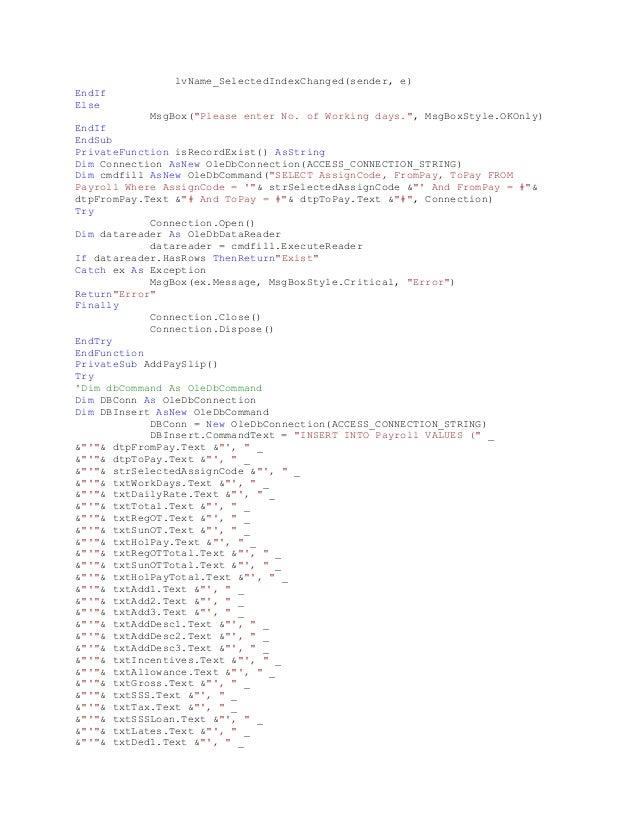Computerized payroll system thesis 2010
