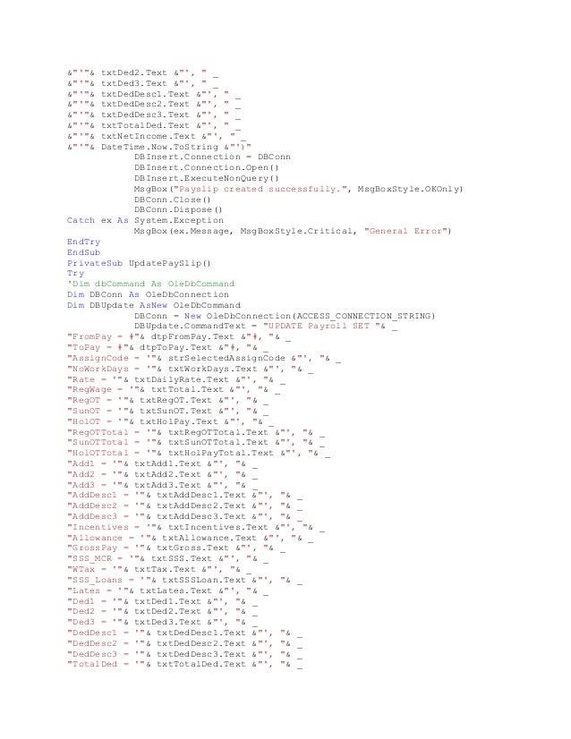 Thesis computerized payroll system