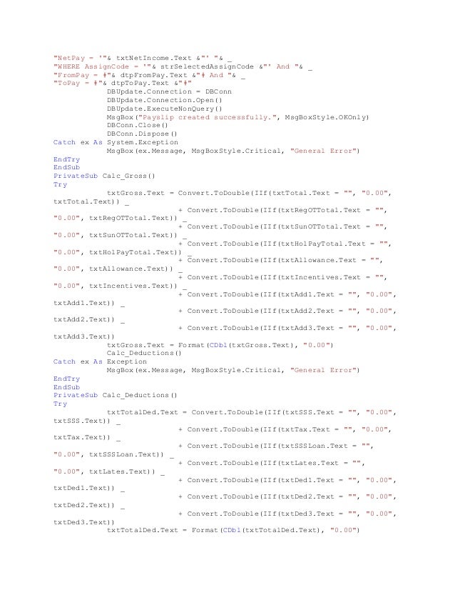 Thesis computerized payroll system