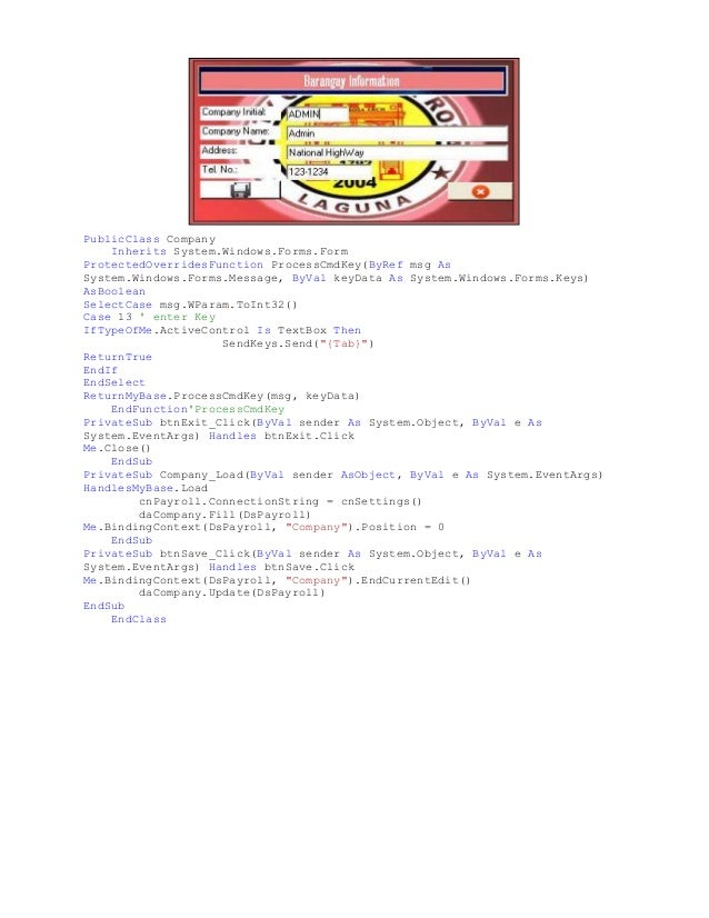 Thesis computerized payroll system